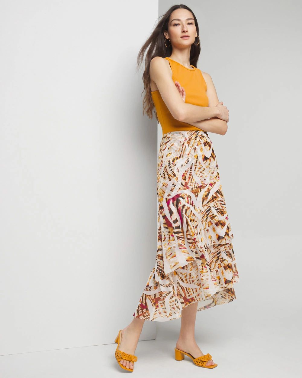 Mesh Wrap Skirt White House Black Market